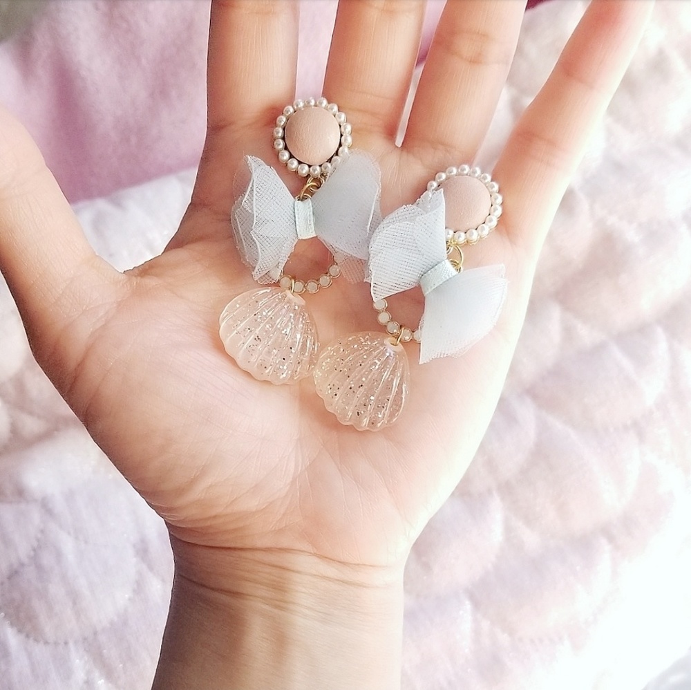 🔥LAST 1🔥NEW HANDMADE MACAROONS SHELLS EARRINGS - Picture 3 of 9
